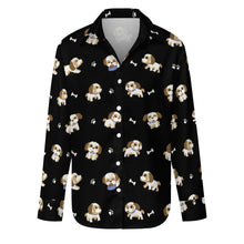 Load image into Gallery viewer, Cheerful Lhasa Apso Playtime Adventures Women's Shirt-S-Black12-30
