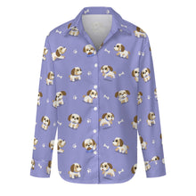 Load image into Gallery viewer, Cheerful Lhasa Apso Playtime Adventures Women's Shirt-S-CornflowerBlue_1-23