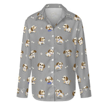 Load image into Gallery viewer, Cheerful Lhasa Apso Playtime Adventures Women's Shirt-S-DarkGray-20