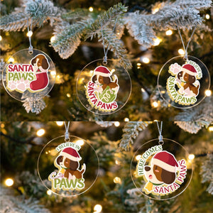 Santa Paws Beagle Christmas Tree Ornaments - 6 Designs-Christmas Ornament-Beagle, Christmas-5