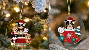 Merry Black and Tan Chihuahua Christmas Tree Ornaments - 5 Designs Bundle-Christmas Ornament-Chihuahua, Christmas-Bundle of 2-3