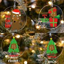 Load image into Gallery viewer, Merry Dachshund Christmas Tree Ornaments - 3 Designs Bundle-Christmas Ornament-Christmas, Dachshund-All 3 Designs (2 + 1 Free)-1