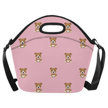 Load image into Gallery viewer, Cheerful Pit Bull Puppy Neoprene Lunch Bag-Pink-ONESIZE-6