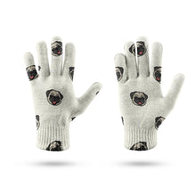 Load image into Gallery viewer, Cheerful Pug Charm Touch Screen Gloves-Accessories-Accessories,Dog Dad Gifts,Dog Mom Gifts,Gloves-9