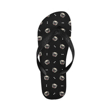 Load image into Gallery viewer, Cheerful Pug Charm Unisex Slippers - 9 Colors-Footwear-Accessories,Dog Dad Gifts,Dog Mom Gifts,Pug,Slippers-Midnight Black-S-11