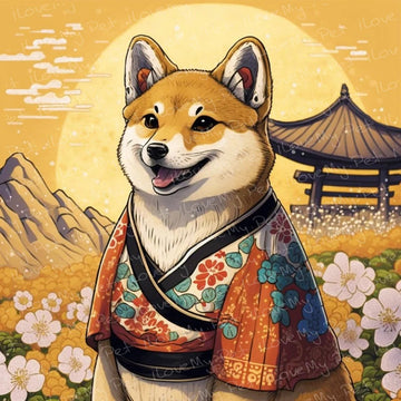 Cherry Blossom Euphoria Shiba Inus Wall Art Posters 2 Designs 360x