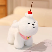 Load image into Gallery viewer, Cherry Tart Bichon Frise Stuffed Animal Plush Toys-T3 pink bib-20cm-12