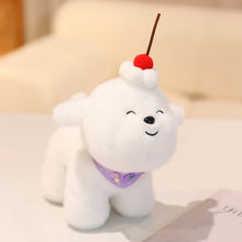 Load image into Gallery viewer, Cherry Tart Bichon Frise Stuffed Animal Plush Toys-T3 purple bib-20cm-8