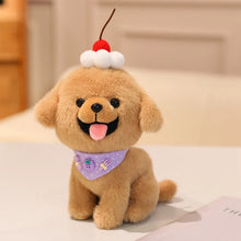Load image into Gallery viewer, Cherry Tart Doodle Stuffed Animal Plush Toys-Doodle,Goldendoodle,Labradoodle,Toy Poodle-T1 purple bib-20cm-14