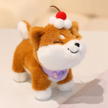 Load image into Gallery viewer, Cherry Tart Shiba Inu Stuffed Animal Plush Toys-T2 purple bib-20cm-14
