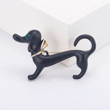 Load image into Gallery viewer, Chic Black Dachshund Brooch – Dog Pin-Black1461-BK-1