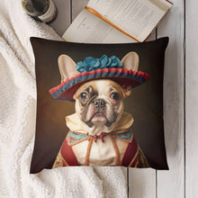 Load image into Gallery viewer, Chic Chapeau Charm Fawn French Bulldog Plush Pillow Case-Cushion Cover-Dog Dad Gifts, Dog Mom Gifts, French Bulldog, Home Decor, Pillows-4