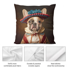 Load image into Gallery viewer, Chic Chapeau Charm Fawn French Bulldog Plush Pillow Case-Cushion Cover-Dog Dad Gifts, Dog Mom Gifts, French Bulldog, Home Decor, Pillows-5