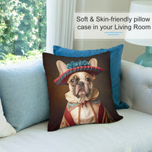 Load image into Gallery viewer, Chic Chapeau Charm Fawn French Bulldog Plush Pillow Case-Cushion Cover-Dog Dad Gifts, Dog Mom Gifts, French Bulldog, Home Decor, Pillows-7