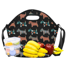 Load image into Gallery viewer, Chic Schnauzer Pattern Mix Neoprene Lunch Bag-Accessories-Accessories,Bags,Lunch Bags,Schnauzer-11
