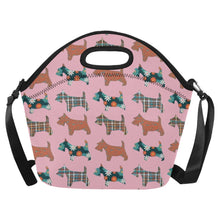 Load image into Gallery viewer, Chic Schnauzer Pattern Mix Neoprene Lunch Bag-Accessories-Accessories,Bags,Lunch Bags,Schnauzer-Light Pink-3
