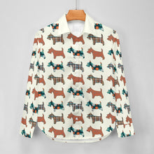 Load image into Gallery viewer, Chic Schnauzer Pattern Mix Women's Shirt-Apparel-Apparel,Dog Mom Gifts,Schnauzer,Shirt-3