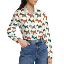 Load image into Gallery viewer, Chic Schnauzer Pattern Mix Women's Shirt-Apparel-Apparel,Dog Mom Gifts,Schnauzer,Shirt-10