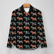 Load image into Gallery viewer, Chic Schnauzer Pattern Mix Women's Shirt-Apparel-Apparel,Dog Mom Gifts,Schnauzer,Shirt-6