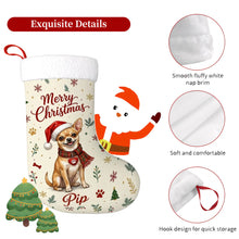 Load image into Gallery viewer, Chihuahua Christmas Stocking - Cozy Festive Wishes - Personalize with Photo and Name-Christmas Ornament-Christmas,Christmas Stocking,Personalize Artwork-5