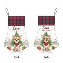 Load image into Gallery viewer, Chihuahua Christmas Stocking - Home for the Holidays - Personalize with Photo and Name-Christmas Ornament-Christmas,Christmas Stocking,Personalize Artwork-5