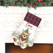 Load image into Gallery viewer, Chihuahua Christmas Stocking - Home for the Holidays - Personalize with Photo and Name-Christmas Ornament-Christmas,Christmas Stocking,Personalize Artwork-6