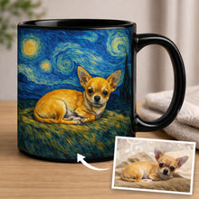 Load image into Gallery viewer, Personalized Starry Night Artwork Chihuahua Coffee Mug-Mug-Chihuahua,Dog Dad Gifts,Dog Memorial Gifts,Dog Mom Gifts,Mugs,Personalize Artwork-10