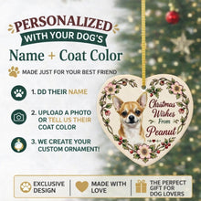 Load image into Gallery viewer, Chihuahua Dog Ornament - Christmas Wishes Design - Personalized with Name-Christmas Ornament-Chihuahua,Christmas,Personalize Artwork-2