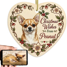 Load image into Gallery viewer, Chihuahua Dog Ornament - Christmas Wishes Design - Personalized with Name-Christmas Ornament-Chihuahua,Christmas,Personalize Artwork-1