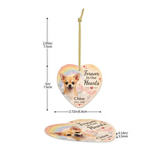 Load image into Gallery viewer, Chihuahua Dog Ornament - Forever In Our Hearts Design - Personalized with Name-Christmas Ornament-Chihuahua,Christmas,Personalize Artwork-5