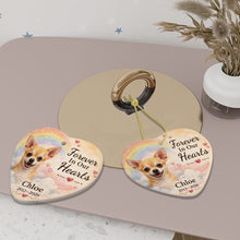 Load image into Gallery viewer, Chihuahua Dog Ornament - Forever In Our Hearts Design - Personalized with Name-Christmas Ornament-Chihuahua,Christmas,Personalize Artwork-6