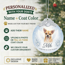 Load image into Gallery viewer, Chihuahua Ornament - Angel Dog Memorial Design - Personalized with Photo and Name-Christmas Ornament-Chihuahua,Christmas,Christmas Ornament,Personalize Artwork-2