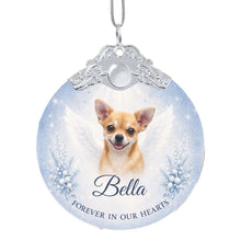 Load image into Gallery viewer, Chihuahua Ornament - Angel Dog Memorial Design - Personalized with Photo and Name-Christmas Ornament-Chihuahua,Christmas,Christmas Ornament,Personalize Artwork-3