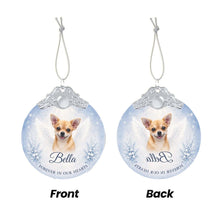 Load image into Gallery viewer, Chihuahua Ornament - Angel Dog Memorial Design - Personalized with Photo and Name-Christmas Ornament-Chihuahua,Christmas,Christmas Ornament,Personalize Artwork-5