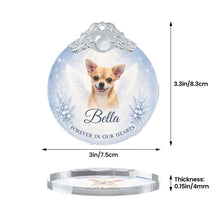 Load image into Gallery viewer, Chihuahua Ornament - Angel Dog Memorial Design - Personalized with Photo and Name-Christmas Ornament-Chihuahua,Christmas,Christmas Ornament,Personalize Artwork-6