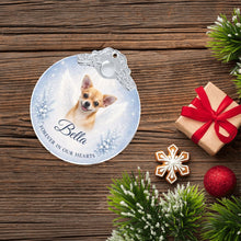 Load image into Gallery viewer, Chihuahua Ornament - Angel Dog Memorial Design - Personalized with Photo and Name-Christmas Ornament-Chihuahua,Christmas,Christmas Ornament,Personalize Artwork-7