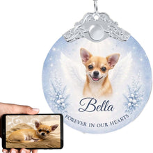 Load image into Gallery viewer, Chihuahua Ornament - Angel Dog Memorial Design - Personalized with Photo and Name-Christmas Ornament-Chihuahua,Christmas,Christmas Ornament,Personalize Artwork-1