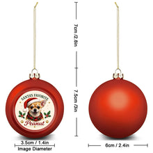 Load image into Gallery viewer, Chihuahua Ornament - Classic Red Round Shape - Santa's Favourite Design - Personalized with Name-Christmas Ornament-Chihuahua,Christmas,Personalize Artwork-5