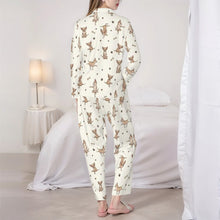 Load image into Gallery viewer, Chihuahua Pajamas for Women - XL Available - Fawn Chihuahuas Doing Yoga-Pajamas-Apparel,Chihuahua,Dog Mom Gifts,Pajamas-4