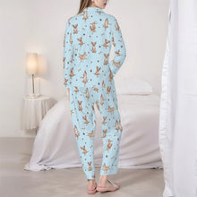 Load image into Gallery viewer, Chihuahua Pajamas for Women - XL Available - Fawn Chihuahuas Doing Yoga-Pajamas-Apparel,Chihuahua,Dog Mom Gifts,Pajamas-5