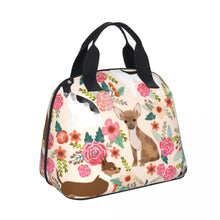 Load image into Gallery viewer, Image of a Chihuahua lunch bag in the cutest Chihuahuas in bloom design
