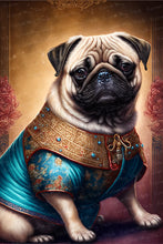 Load image into Gallery viewer, Chinese Aristocracy Fawn Pug Wall Art Poster-Art-Dog Art, Home Decor, Poster, Pug-1