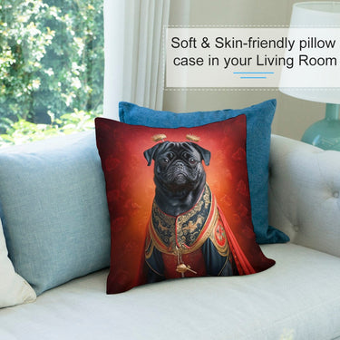 Black pug pillow hotsell