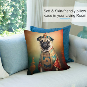 Chinese Emperor Fawn Pug Plush Pillow Case-Cushion Cover-Dog Dad Gifts, Dog Mom Gifts, Home Decor, Pillows, Pug-3