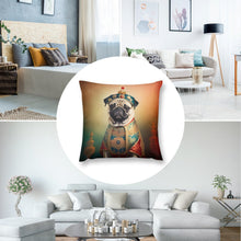 Load image into Gallery viewer, Chinese Emperor Fawn Pug Plush Pillow Case-Cushion Cover-Dog Dad Gifts, Dog Mom Gifts, Home Decor, Pillows, Pug-5
