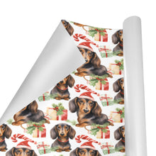 Load image into Gallery viewer, Chocolate and Tan Dachshund Christmas Gift Wrapping Paper - 2 Rolls-2