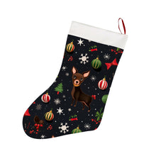 Load image into Gallery viewer, Chocolate Chihuahuas Christmas Charm Christmas Stocking-Christmas Ornament-Chihuahua, Christmas, Home Decor-26X42CM-White1-1