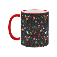 Load image into Gallery viewer, Chocolate Chihuahuas Christmas Charm Coffee Mug-3