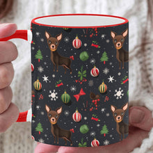 Load image into Gallery viewer, Chocolate Chihuahuas Christmas Charm Coffee Mug-White-ONE SIZE-1
