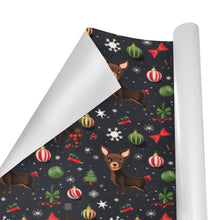 Load image into Gallery viewer, Chocolate Chihuahuas Christmas Charm Gift Wrapping Paper - 2 Rolls-Christmas Ornament-Chihuahua,Christmas,Wrapping Paper-4